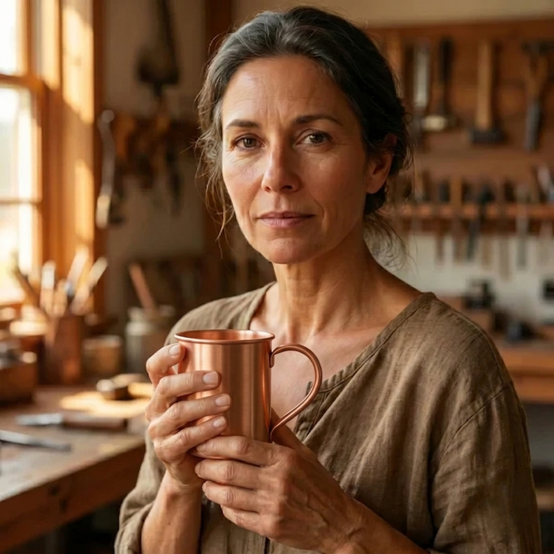 Ella's Copper Plain Mug 400ml