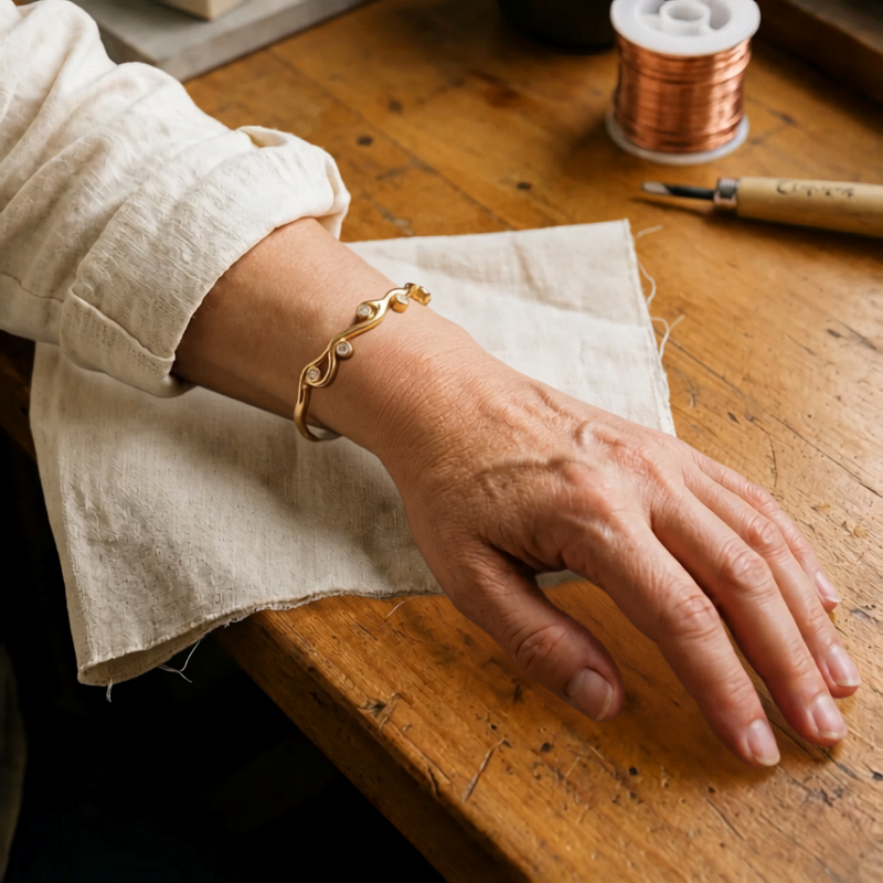 Ella's Ripple Copper Bracelet