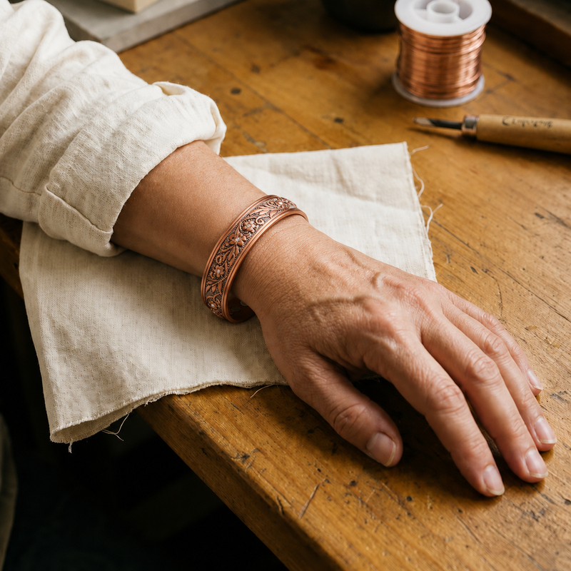 Ella's Sprig Copper Bracelet