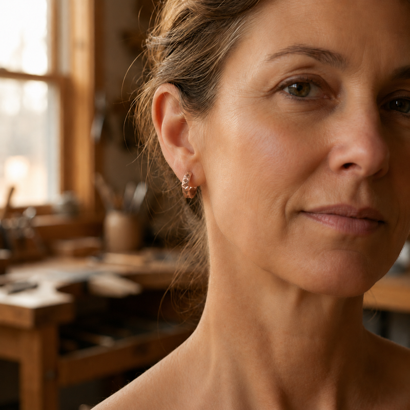 Ella's Spike Copper Earrings