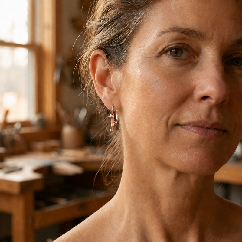Ella's Kiln Copper Earrings