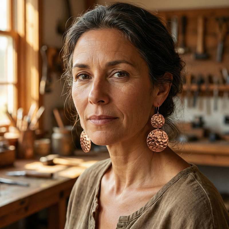 Ella's Solstice Copper Earrings