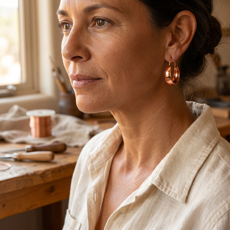 Ella's Dell Copper Earrings