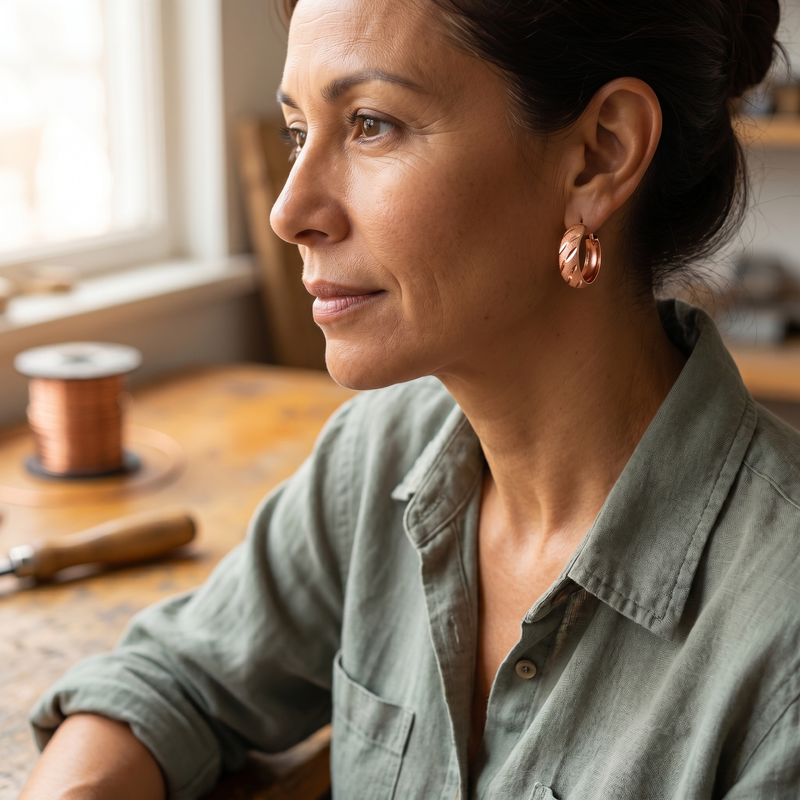 Ella's Vale Copper Earrings