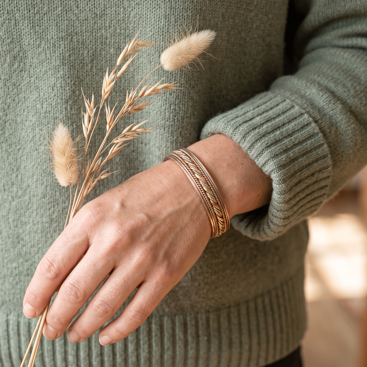 Ella's Vesper Copper Bracelet worn