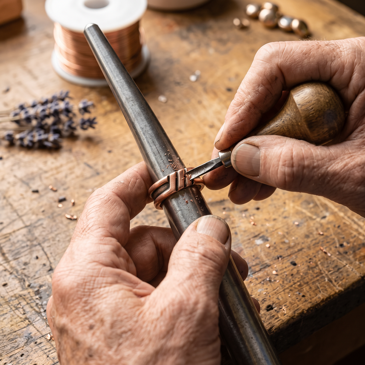 Oriana ring being handcrafted