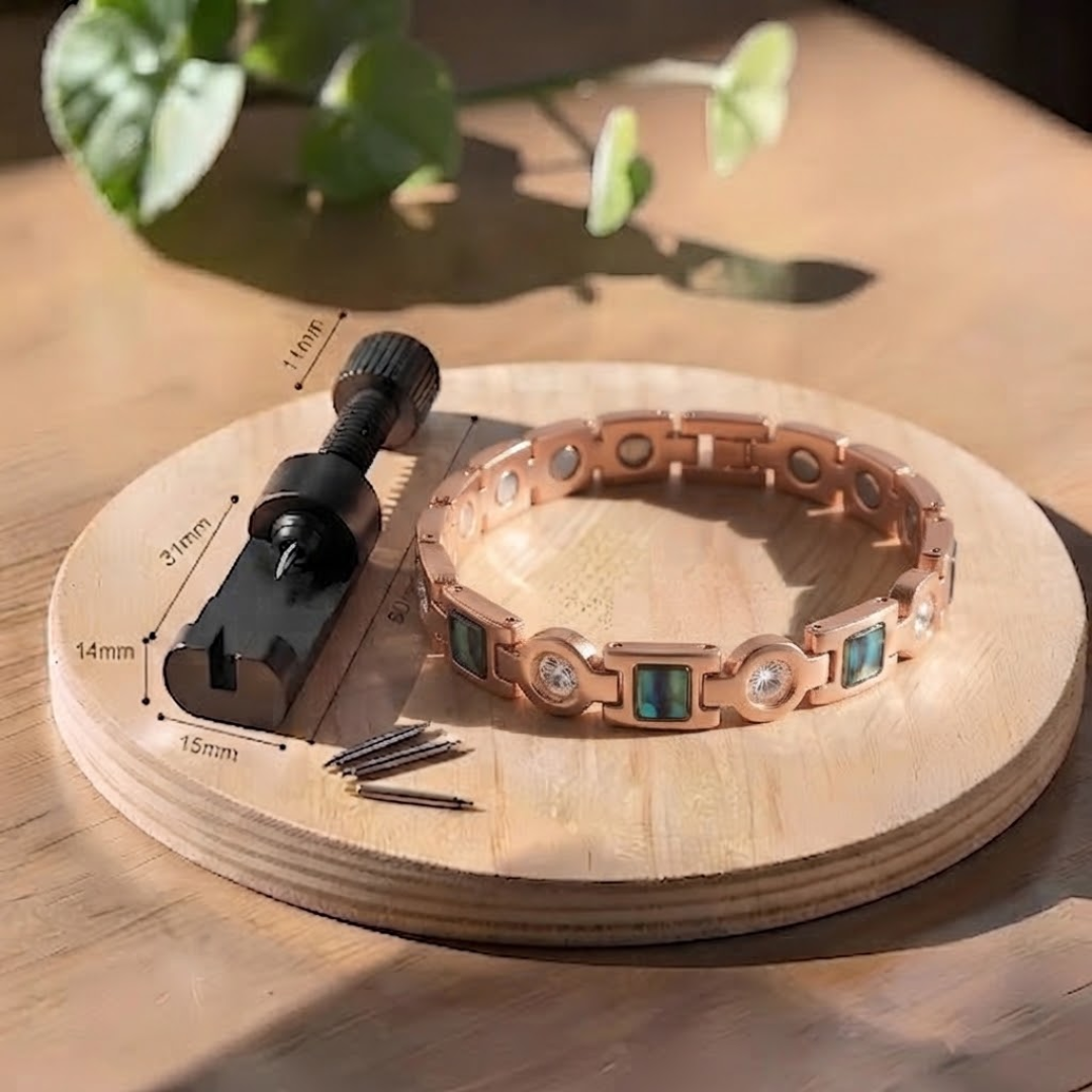 Ella's Salvia Big Copper Bracelet