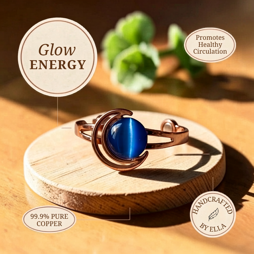 Ella's Glow Blue Copper Bracelet