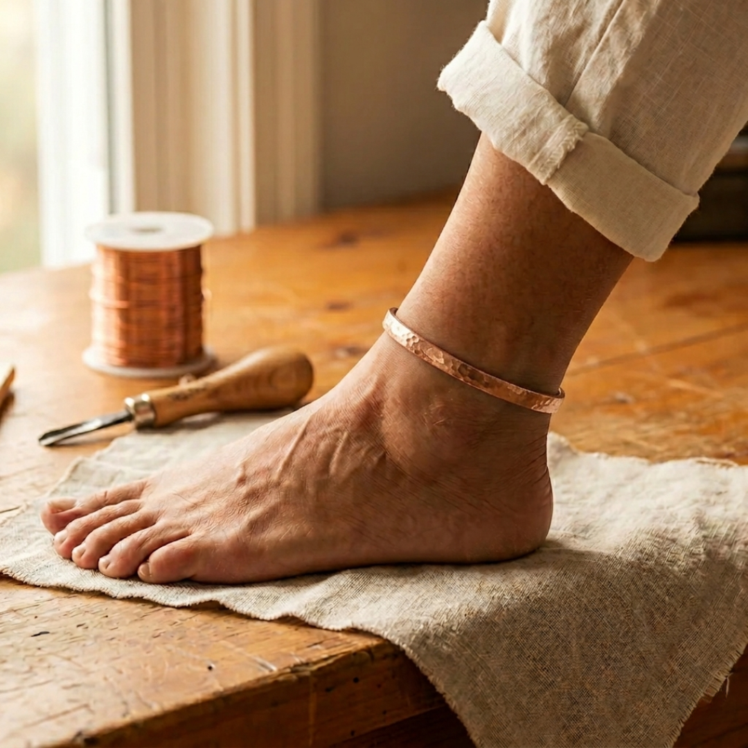 Ella's Sand Copper Anklet