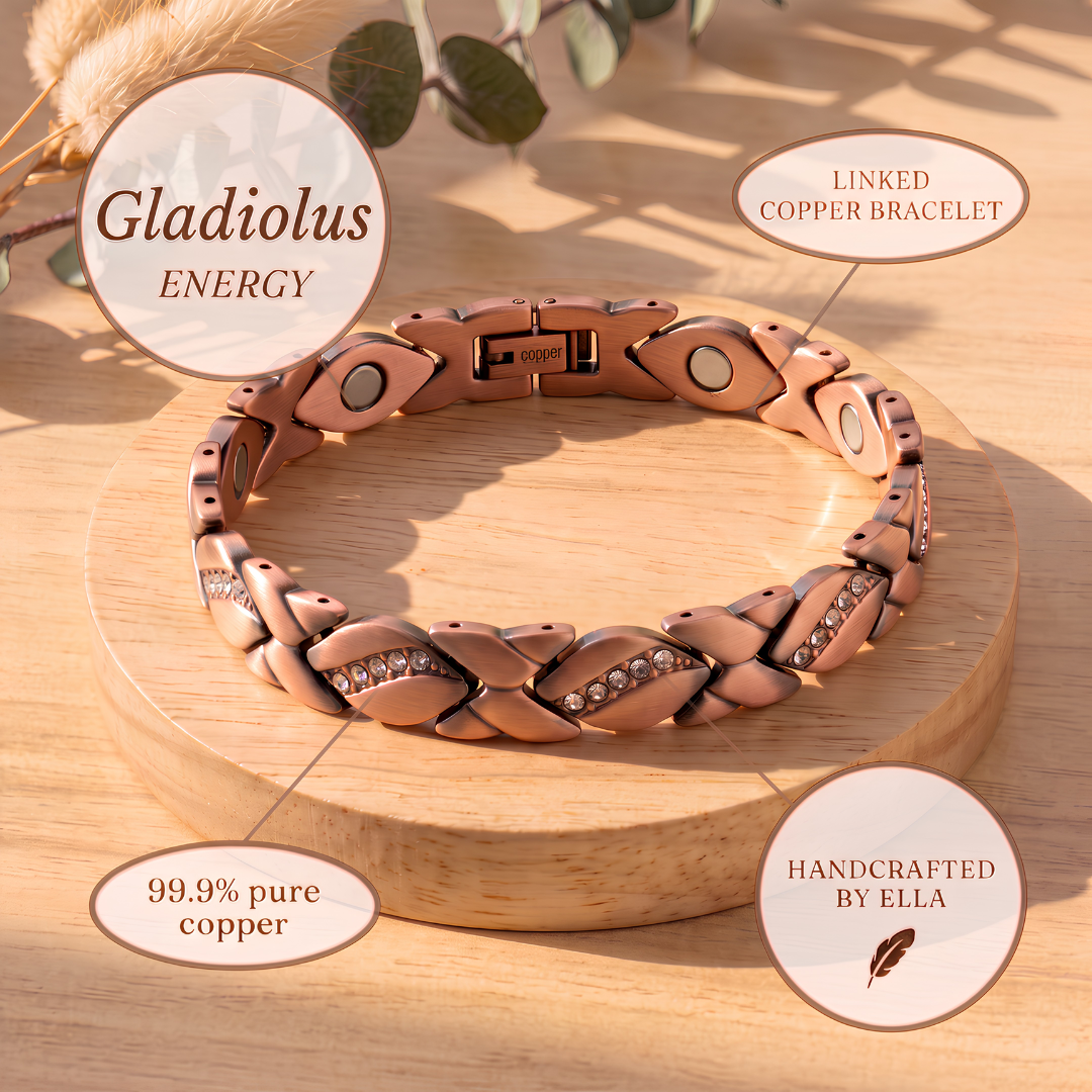 Ella's Gladiolus Big Copper Bracelet