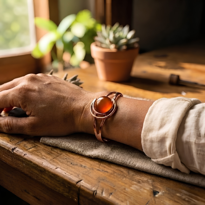 Ella's Glow Brown Copper Bracelet