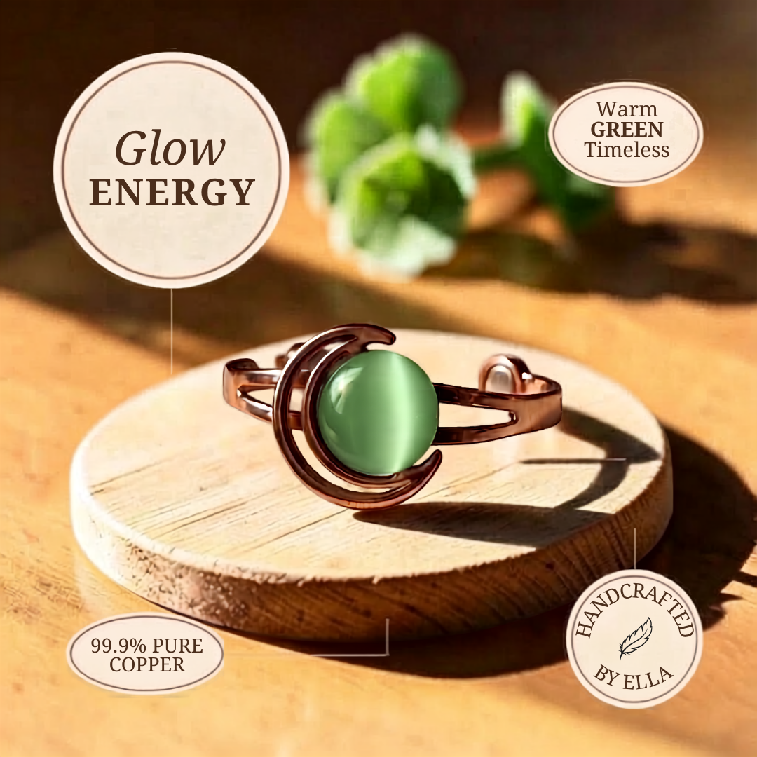 Ella's Glow Green Copper Bracelet