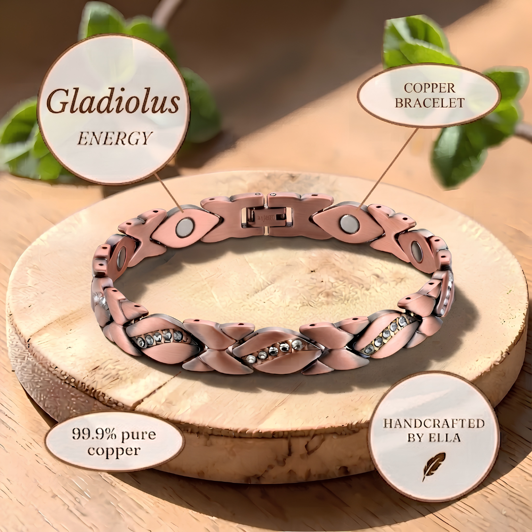 Ella's Gladiolus Big Copper Bracelet