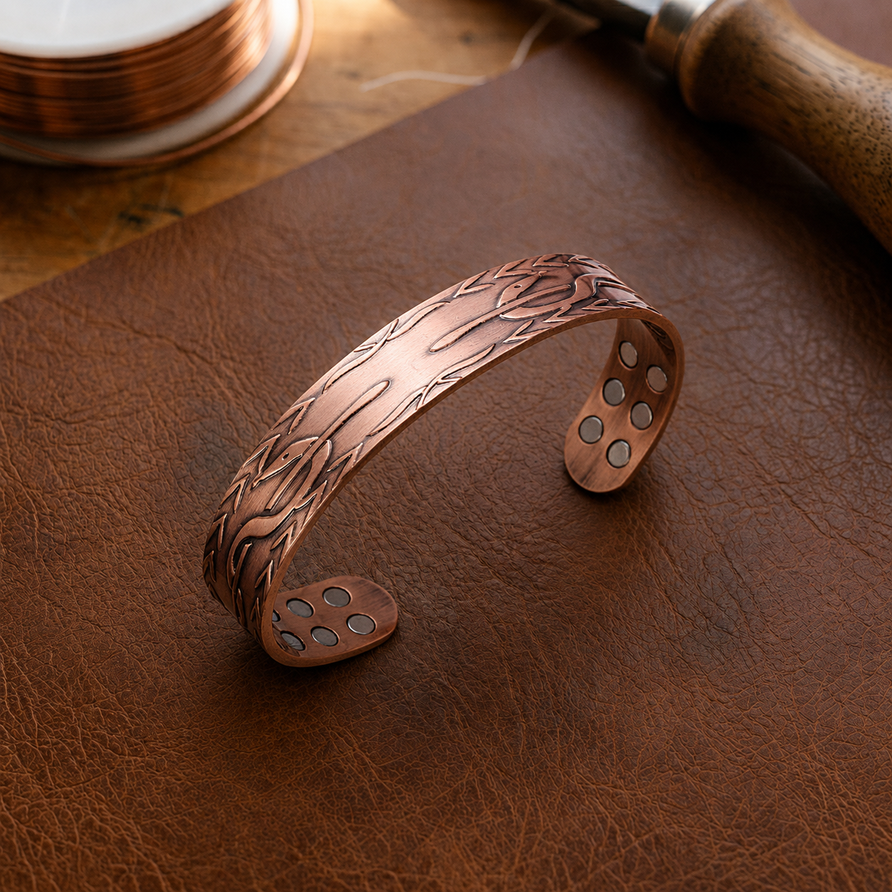 Ella's Frond Copper Bracelet