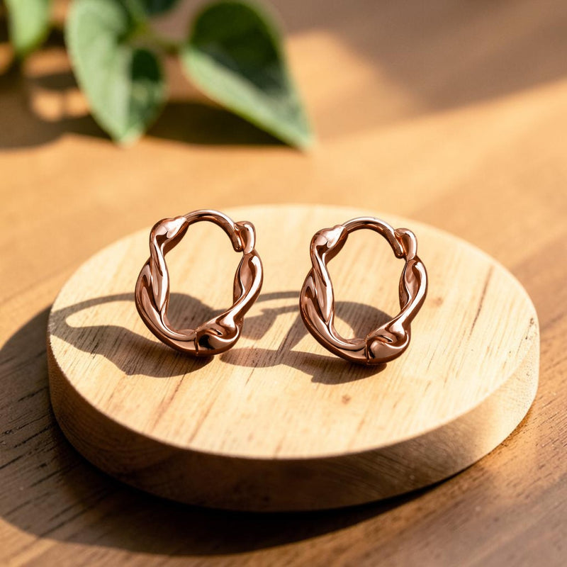 Ella's Swirl Small Copper Earrings