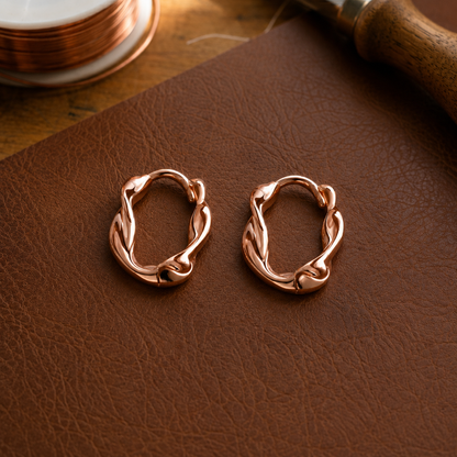 Ella's Swirl Copper Earrings