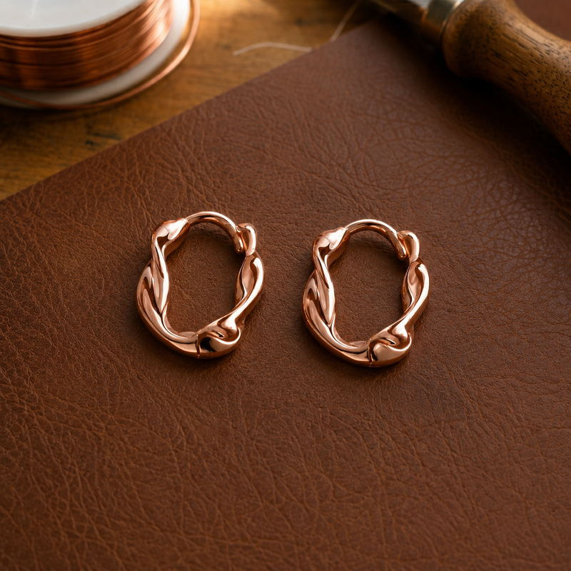 Ella's Swirl Copper Earrings