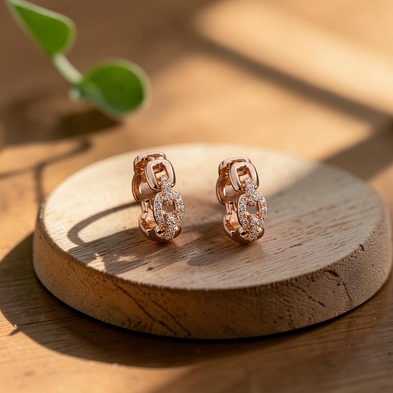 Ella's Link Copper Earrings