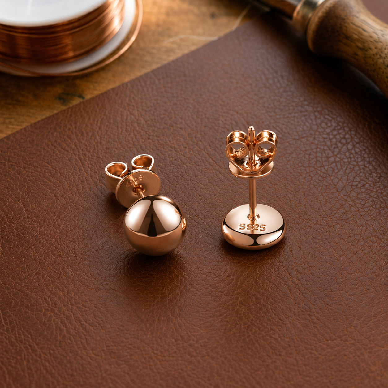 Ella's Dome Copper Earrings