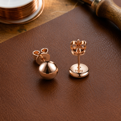 Ella's Dome Copper Earrings