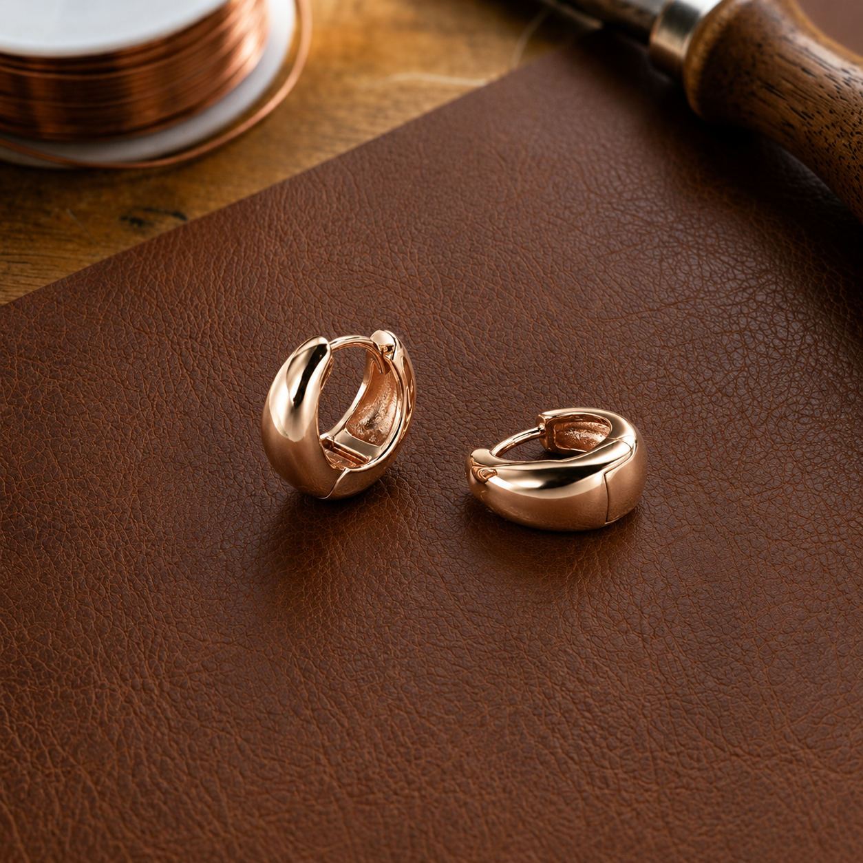 Ella's Hull Copper Earrings
