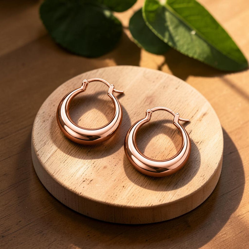 Ella's Hoop Copper Earrings