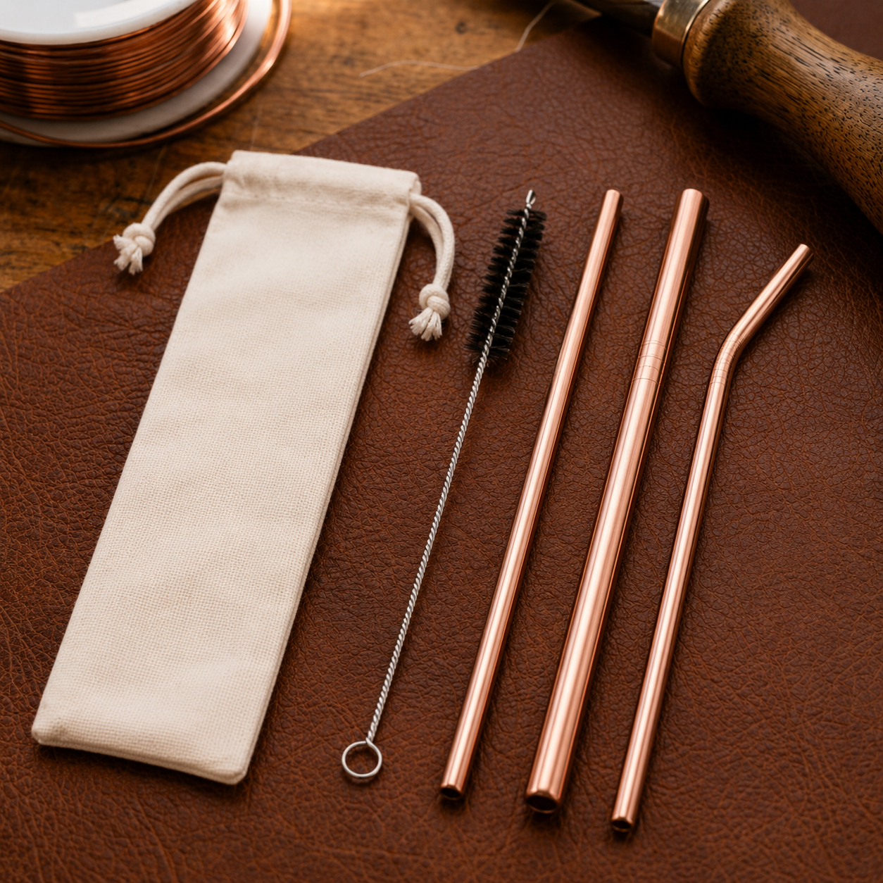 Ella's Copper Straw Set