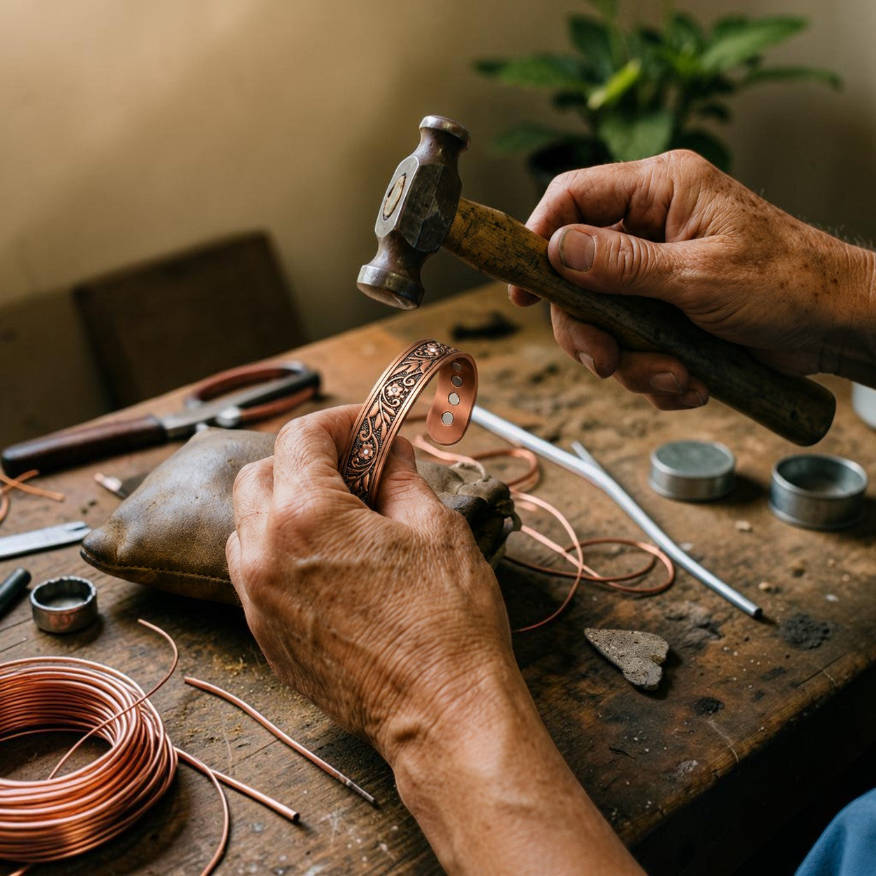 Ella's Sprig Copper Bracelet