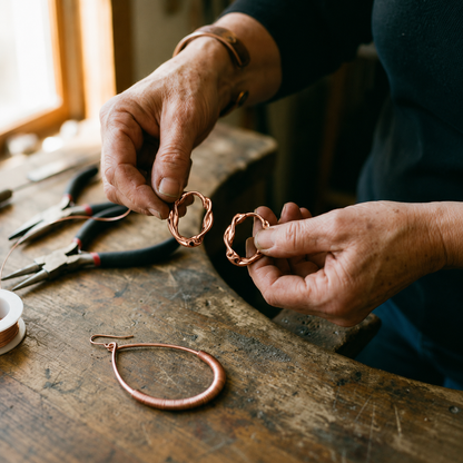 Ella's Swirl Copper Earrings