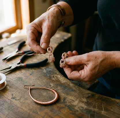 Ella's Link Copper Earrings