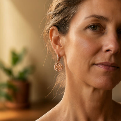 Ella's Mandala Copper Earrings