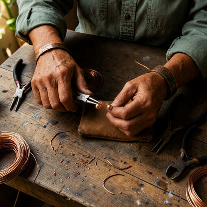Ella's Dome Copper Earrings