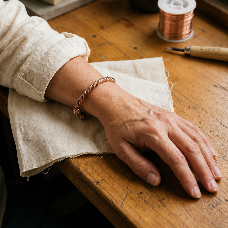 Ella's Twine Copper Bracelet