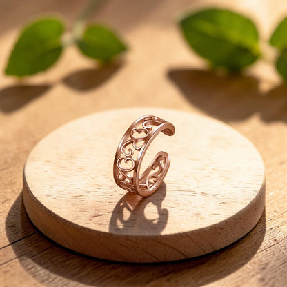 Ella's Scroll Copper Toe Ring