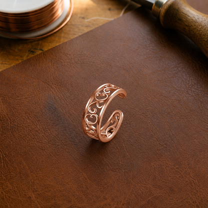 Ella's Scroll Copper Toe Ring