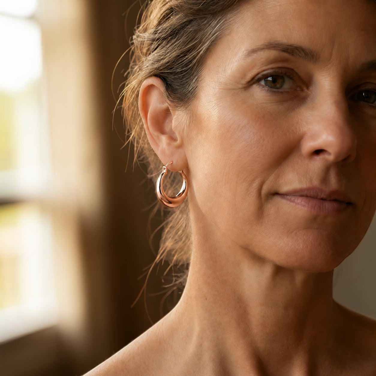 Ella's Hoop Copper Earrings