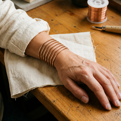Ella's Plain Copper Bangle Set