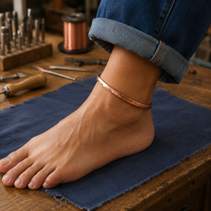 Ella's Sand Copper Anklet