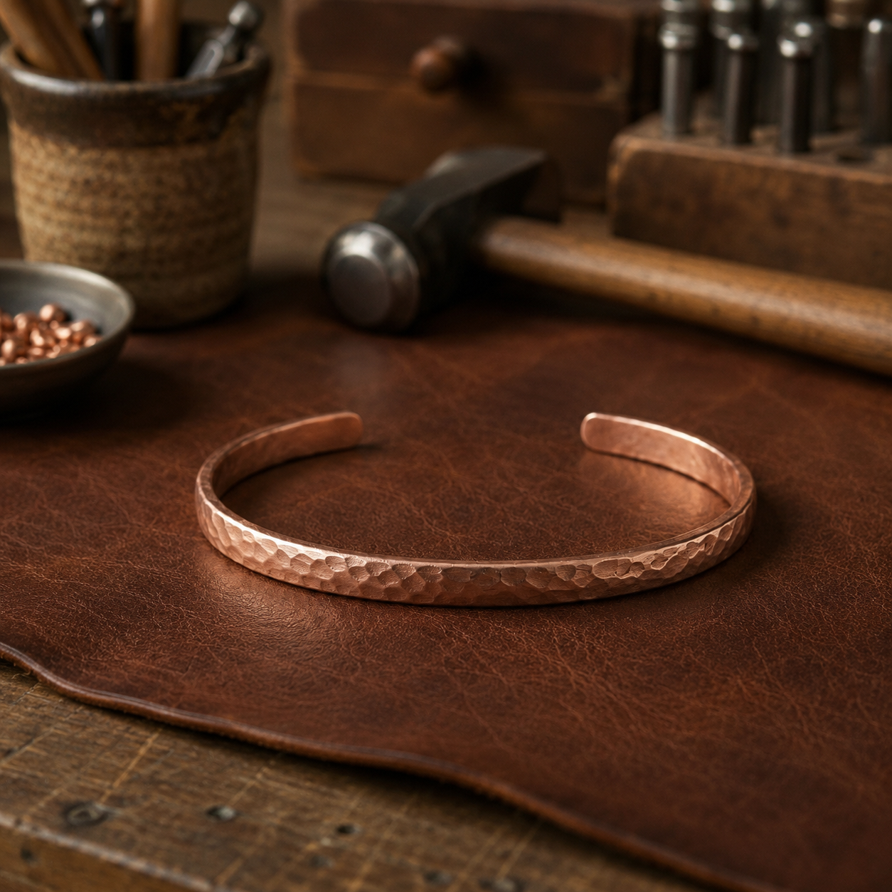 Ella's Sand Copper Anklet