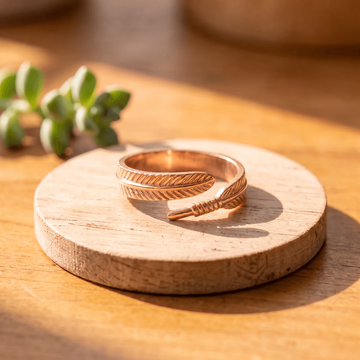 Ella's Feather Copper Ring