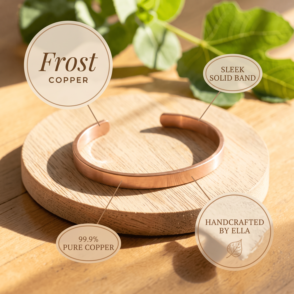 Frost copper cuff features