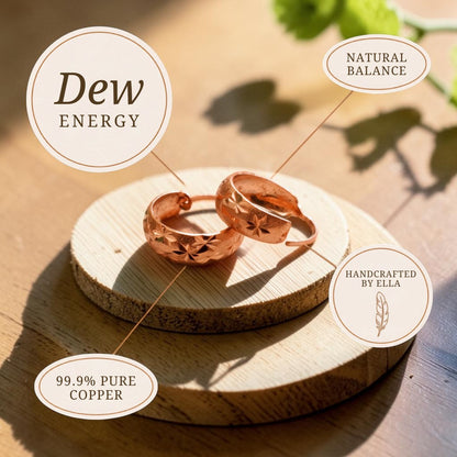 Ella's Dew Copper Earrings
