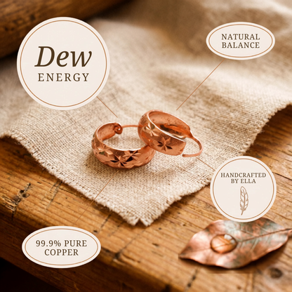 Ella's Dew Copper Earrings