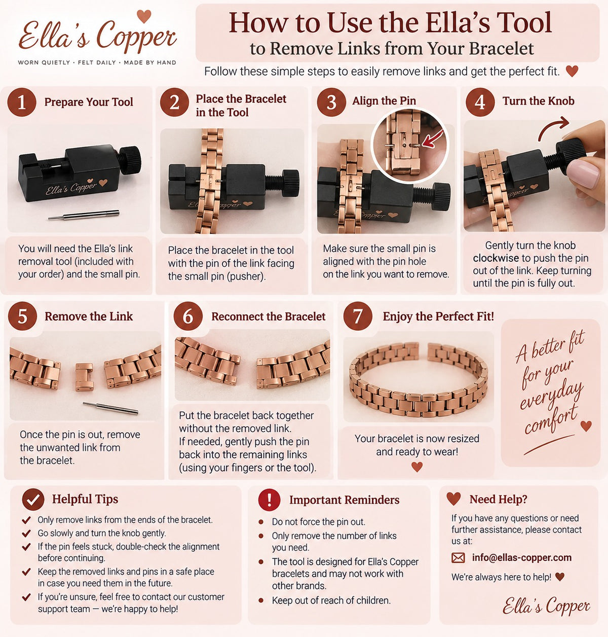 Ella's Azul Copper Bracelet