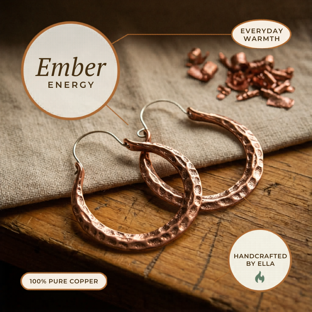 Ella's Ember Copper Earrings