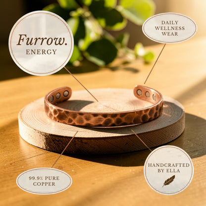 Ella's Furrow Copper Bracelet