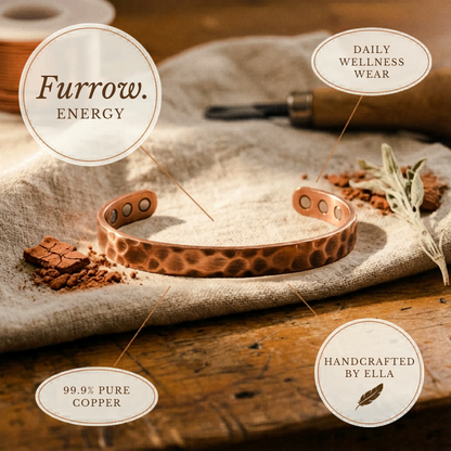 Ella's Furrow Copper Bracelet