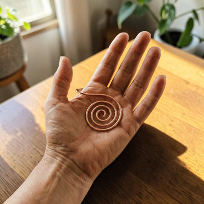 Ella's Flow Copper Hand Spiral Bracelet