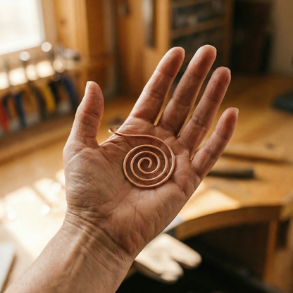 Ella's Flow Copper Hand Spiral Bracelet