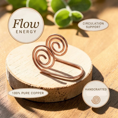 Ella's Flow Copper Hand Spiral Bracelet